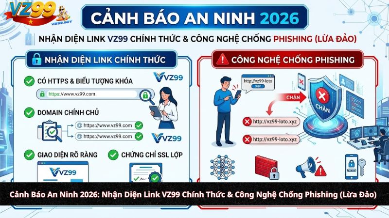 Cảnh Báo An Ninh 2026: Nhận Diện Link VZ99 Chính Thức & Công Nghệ Chống Phishing (Lừa Đảo) Cảnh Báo An Ninh 2026: Nhận Diện Link VZ99 Chính Thức & Công Nghệ Chống Phishing (Lừa Đảo)