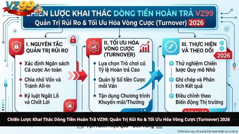 Chiến Lược Khai Thác Dòng Tiền Hoàn Trả VZ99: Quản Trị Rủi Ro & Tối Ưu Hóa Vòng Cược (Turnover) 2026 Chiến Lược Khai Thác Dòng Tiền Hoàn Trả VZ99: Quản Trị Rủi Ro & Tối Ưu Hóa Vòng Cược (Turnover) 2026